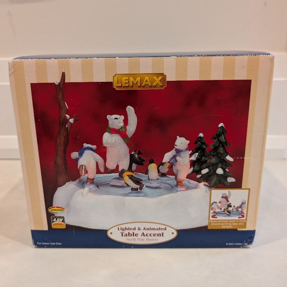 Lemax Lighted and Animated Table Accent North Pole Skaters